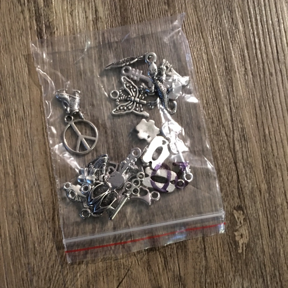 Mixed Jewelry Charms - Silver Color 20pc